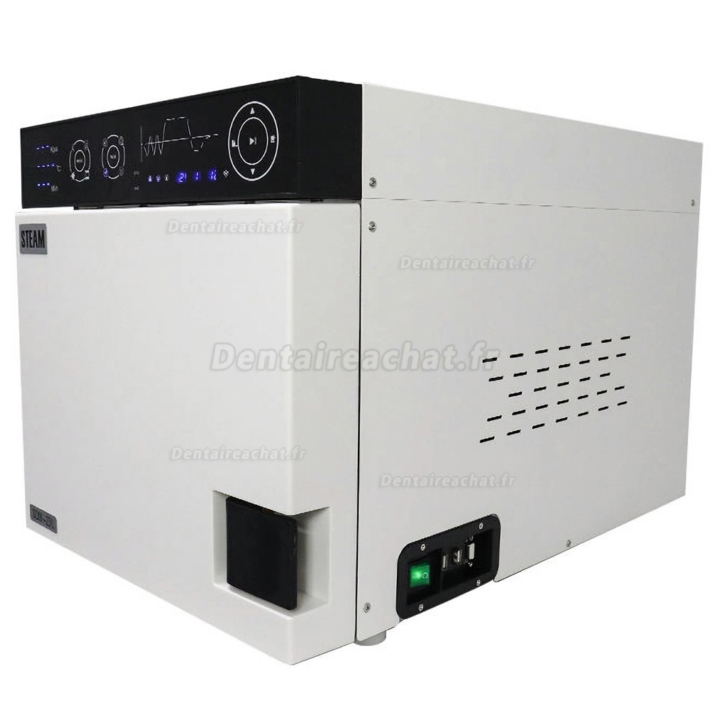 Autoclave dentaire à vapeur SDM 18L/23L, Autoclave de table de classe B avec imprimante